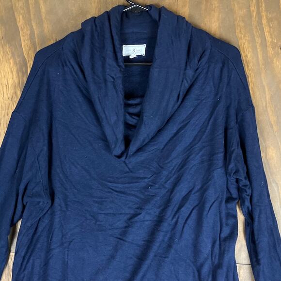 Lou & Grey Womens Sweater Navy Blue Cowl Neck Long Sleeve Soft Stretch XSmall - Picture 2 of 12